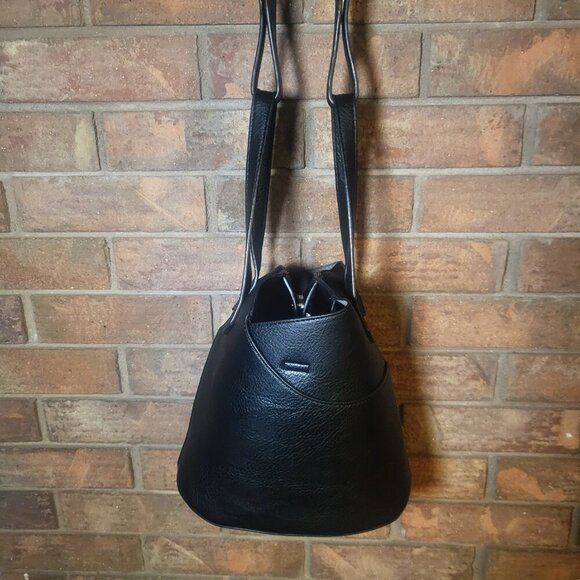 NWOT!!  K. Carroll Berni Satchel & Crossbody Black Faux Leather - Picture 10 of 16